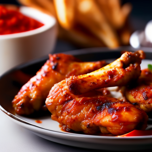 Portuguese Grilled Piri Piri Chicken Wings With Roasted Red Pepper Dip