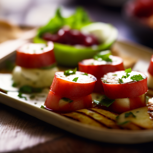 Spanish Grilled Chorizo And Manchego Cheese Tapas