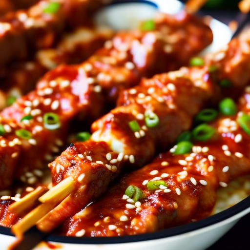 Spicy Korean Beef Skewers