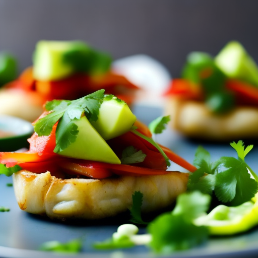 Spicy Shrimp and Mango Salad Bites with Lime Cilantro Dressing