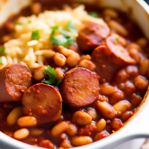 Texas Bbq Smoked Sausage And Beans Casserole