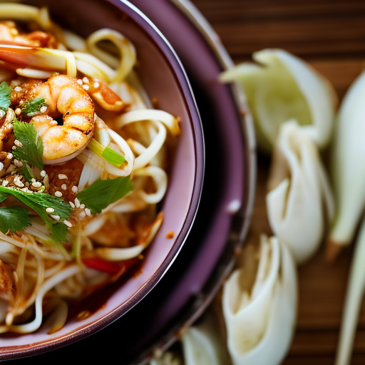 Thai Grilled Shrimp Pad Thai Noodles