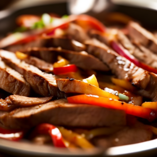 Argentinean Grilled Flank Steak Fajitas With Peppers And Onions