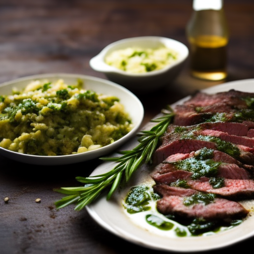 Argentinean Grilled Skirt Steak With Roasted Garlic Butter