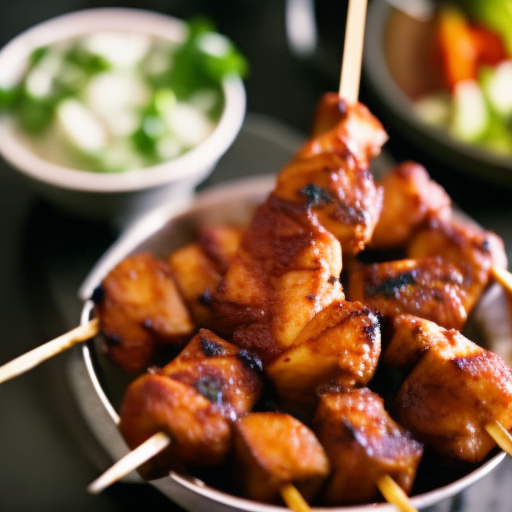 Bbq Indian Tandoori Chicken Skewers