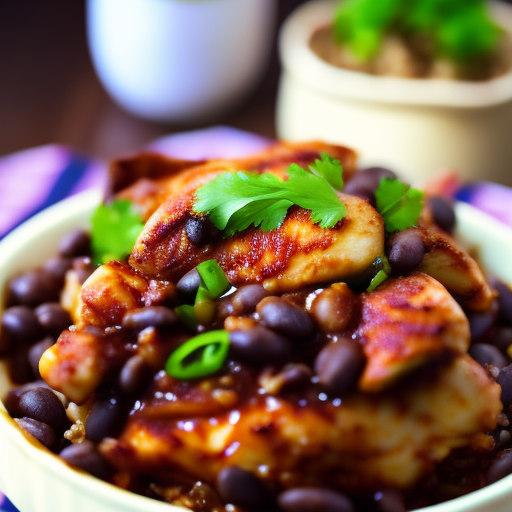 Cuban Grilled Mojo Chicken With Black Beans And Rice