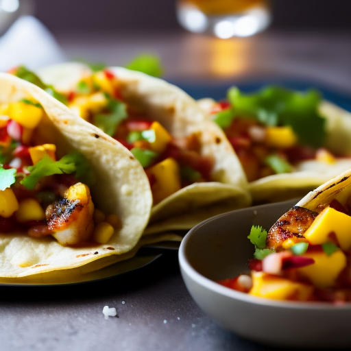 Mexican Grilled Shrimp Tacos With Mango Salsa