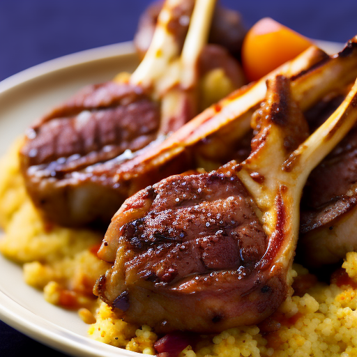 Moroccan Grilled Lamb Chops With Apricot And Almond Couscous